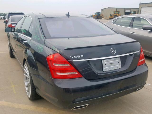 WDDNG7BB9BA407827 - 2011 MERCEDES-BENZ S 550 BLACK photo 3