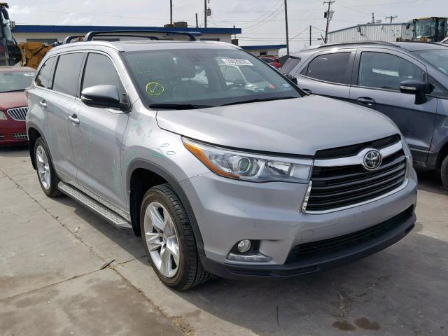 5TDDKRFH6FS106827 - 2015 TOYOTA HIGHLANDER SILVER photo 1