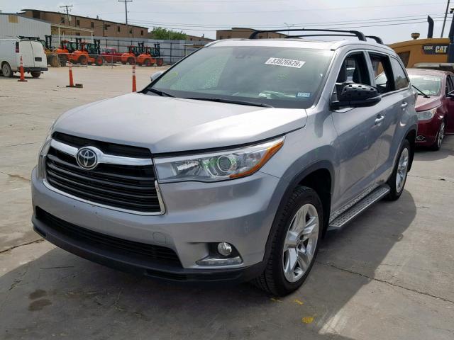 5TDDKRFH6FS106827 - 2015 TOYOTA HIGHLANDER SILVER photo 2