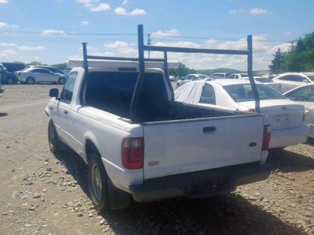 1FTYR10D02PB44319 - 2002 FORD RANGER WHITE photo 3