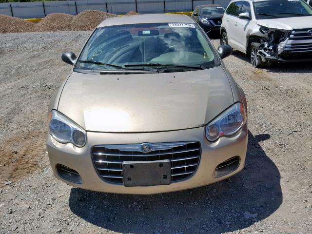 1C3EL46X84N209217 - 2004 CHRYSLER SEBRING LX BEIGE photo 9