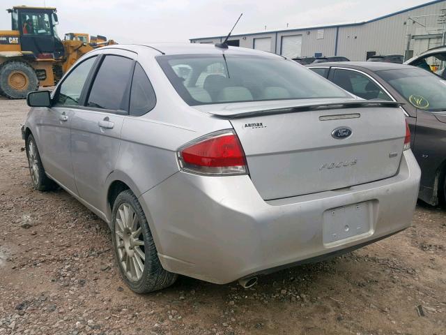 1FAHP3GN9AW118408 - 2010 FORD FOCUS SES SILVER photo 3