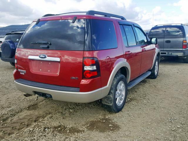 1FMEU74E59UA10114 - 2009 FORD EXPLORER E RED photo 4