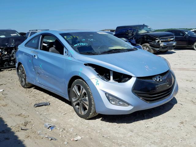 KMHDH6AE2DU019599 - 2013 HYUNDAI ELANTRA CO BLUE photo 1