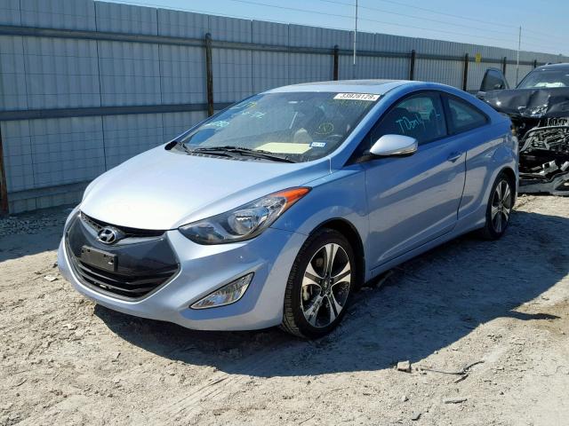 KMHDH6AE2DU019599 - 2013 HYUNDAI ELANTRA CO BLUE photo 2