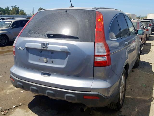 JHLRE38707C068712 - 2007 HONDA CR-V EXL BLUE photo 4