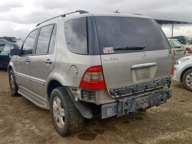 4JGAB57E95A539596 - 2005 MERCEDES-BENZ ML350 TAN photo 3