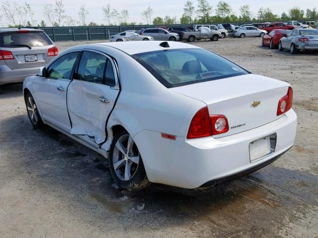 1G1ZC5EU9CF205219 - 2012 CHEVROLET MALIBU 1LT WHITE photo 3