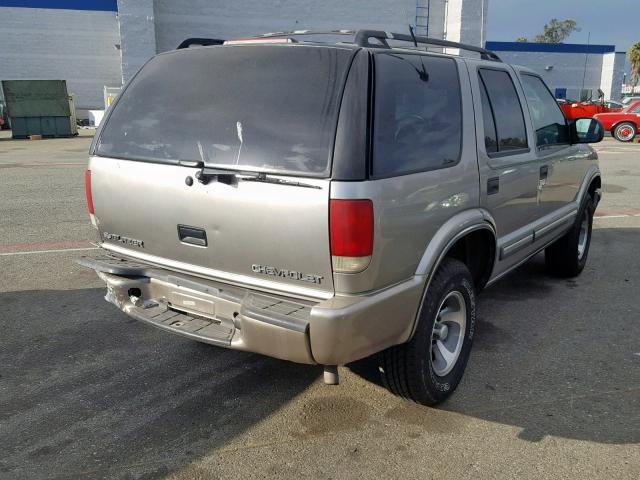 1GNCS13W512122864 - 2001 CHEVROLET BLAZER GOLD photo 4