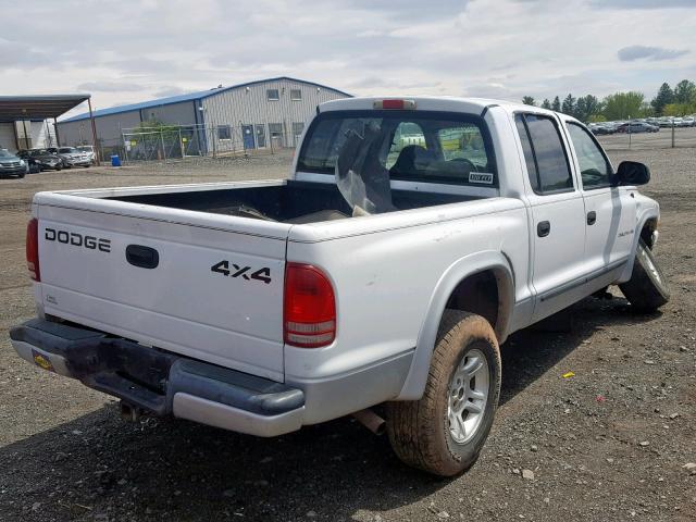 1B7HG48N32S709468 - 2002 DODGE DAKOTA QUA WHITE photo 4