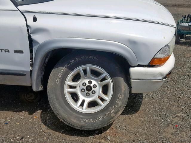 1B7HG48N32S709468 - 2002 DODGE DAKOTA QUA WHITE photo 9