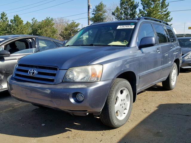 JTEEP21A460176610 - 2006 TOYOTA HIGHLANDER BLUE photo 2