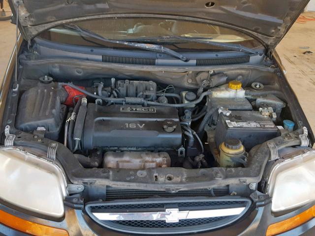 KL1TD66636B547915 - 2006 CHEVROLET AVEO BASE Қара фото 7