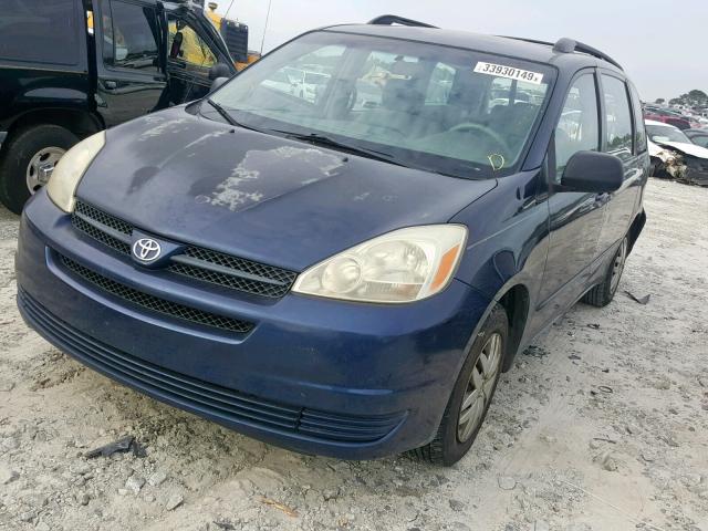 5TDZA23C85S272869 - 2005 TOYOTA SIENNA CE BLUE photo 2