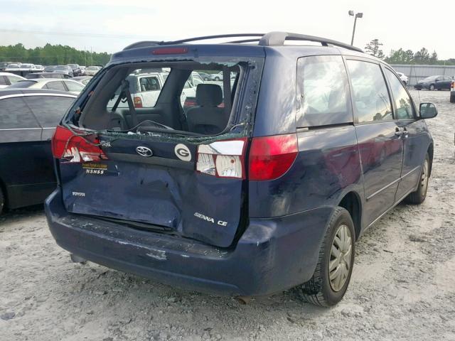 5TDZA23C85S272869 - 2005 TOYOTA SIENNA CE BLUE photo 4