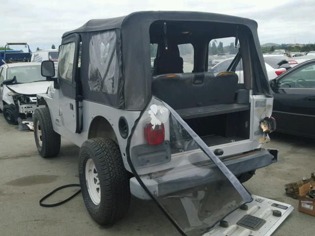 1J4FA29113P304815 - 2003 JEEP WRANGLER / SILVER photo 3