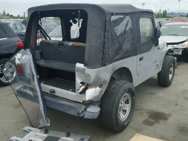 1J4FA29113P304815 - 2003 JEEP WRANGLER / SILVER photo 4