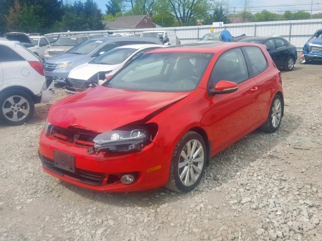 WVWBM7AJ3CW183988 - 2012 VOLKSWAGEN GOLF RED photo 2