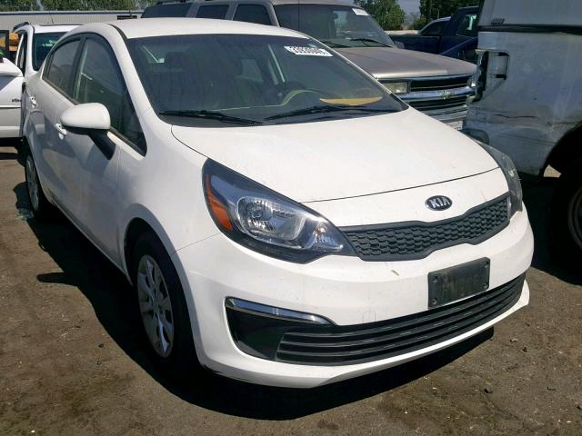 KNADM4A32G6634176 - 2016 KIA RIO LX WHITE photo 1