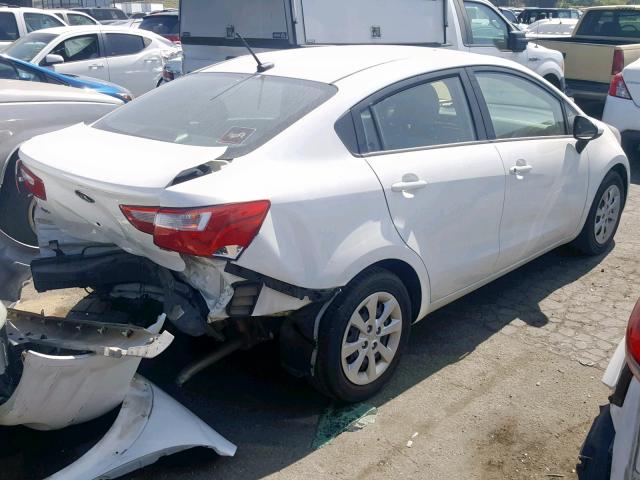 KNADM4A32G6634176 - 2016 KIA RIO LX WHITE photo 4