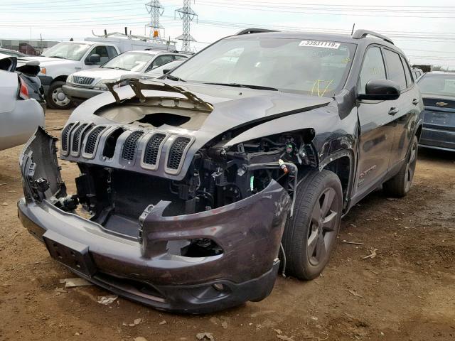 1C4PJLCB8GW274158 - 2016 JEEP CHEROKEE L GRAY photo 2