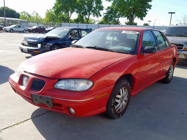 1G2NE52T0TC754082 - 1996 PONTIAC GRAND AM S RED photo 2