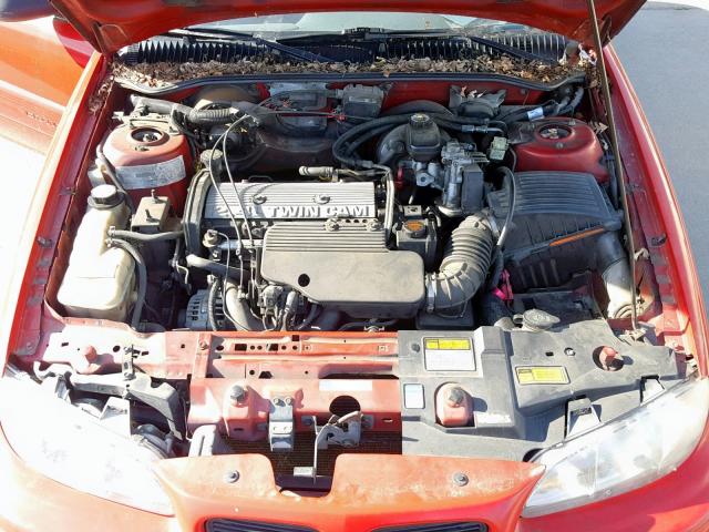 1G2NE52T0TC754082 - 1996 PONTIAC GRAND AM S RED photo 7