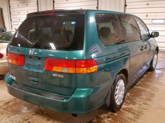 2HKRL185X2H504114 - 2002 HONDA ODYSSEY LX GREEN photo 4