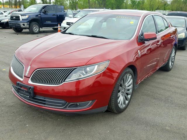 1LNHL9EK5DG604919 - 2013 LINCOLN MKS MAROON photo 2