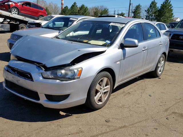 JA3AU26U68U041735 - 2008 MITSUBISHI LANCER ES SILVER photo 2