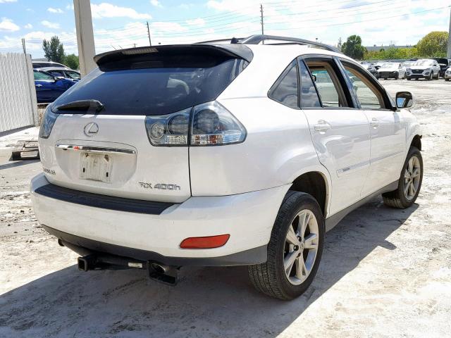 JTJHW31U072030535 - 2007 LEXUS RX 400H WHITE photo 4