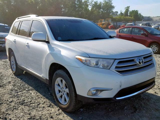 5TDZA3EH7CS018405 - 2012 TOYOTA HIGHLANDER WHITE photo 1