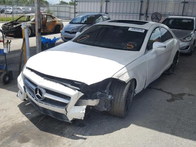 WDDLJ7DB6EA096691 - 2014 MERCEDES-BENZ CLS 550 WHITE photo 2