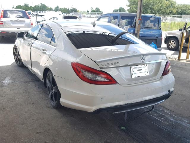 WDDLJ7DB6EA096691 - 2014 MERCEDES-BENZ CLS 550 WHITE photo 3