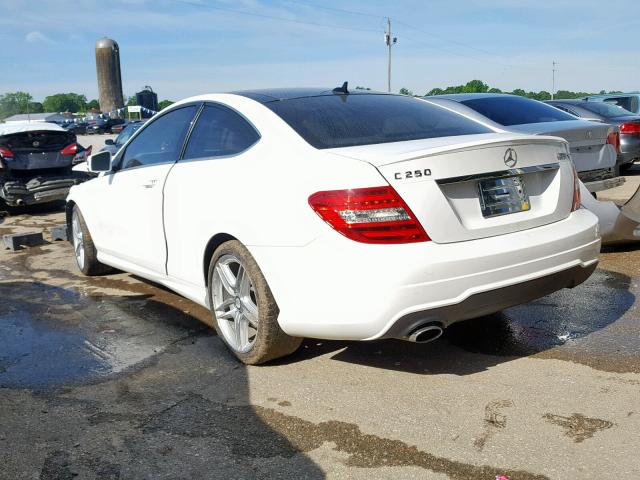 WDDGJ4HB6DG065298 - 2013 MERCEDES-BENZ C 250 WHITE photo 3