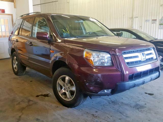 5FNYF18348B048944 - 2008 HONDA PILOT SE MAROON photo 1