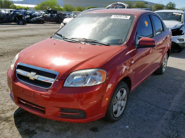 KL1TD56668B024563 - 2008 CHEVROLET AVEO BASE წითელი ფოტო 2