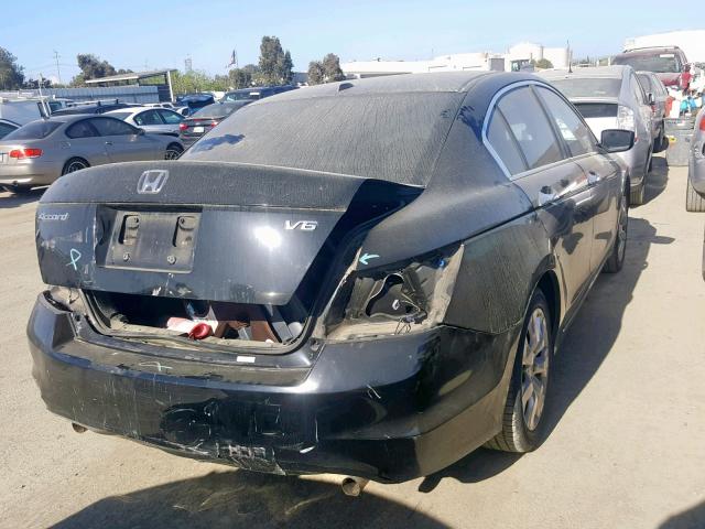 1HGCP36888A062955 - 2008 HONDA ACCORD EXL BLACK photo 4