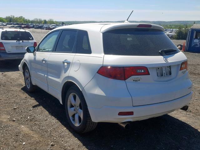 5J8TB18537A002831 - 2007 ACURA RDX TECHNO WHITE photo 3