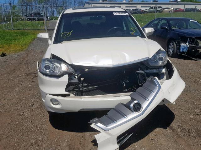 5J8TB18537A002831 - 2007 ACURA RDX TECHNO WHITE photo 9