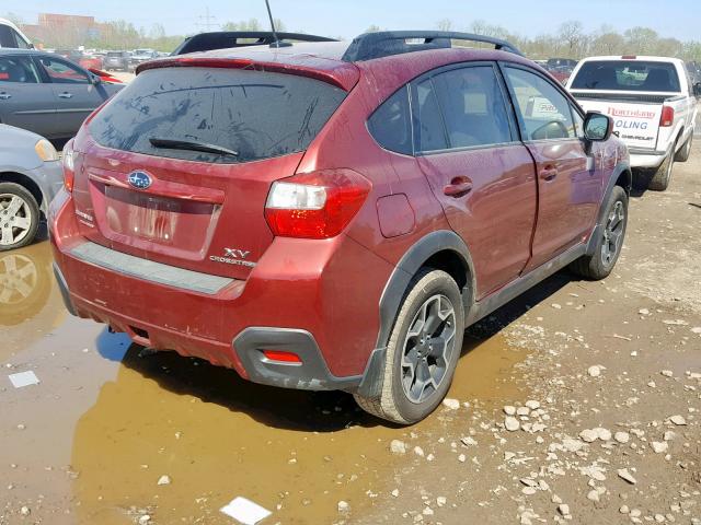 JF2GPAWC8E8248380 - 2014 SUBARU XV CROSSTR MAROON photo 4