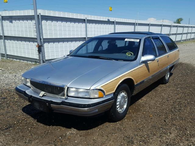 1G4BR82P6SR410447 - 1995 BUICK ROADMASTER BLUE photo 2