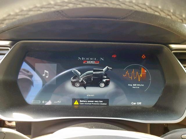 5YJXCDE40HF052847 - 2017 TESLA MODEL X BLACK photo 9