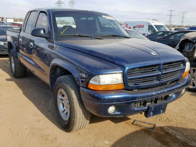 1D7HG48N93S345581 - 2003 DODGE DAKOTA QUA BLUE photo 1