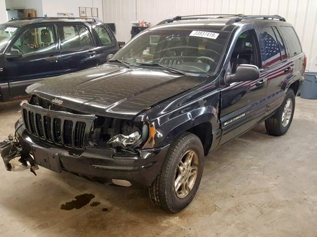 1J4GW58N2YC340684 - 2000 JEEP GRAND CHER BLACK photo 2