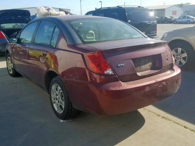 1G8AJ52F53Z190369 - 2003 SATURN ION LEVEL BURGUNDY photo 3