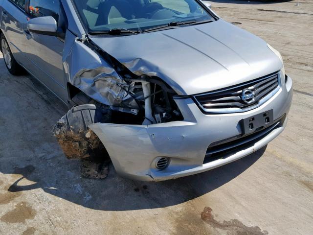 3N1AB6AP8AL625914 - 2010 NISSAN SENTRA 2.0 SILVER photo 9