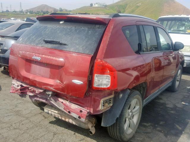 1J4NT1FAXBD208721 - 2011 JEEP COMPASS SP Бордовый фото 4