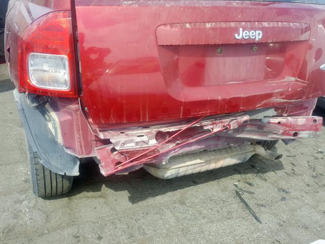 1J4NT1FAXBD208721 - 2011 JEEP COMPASS SP Бордовый фото 9