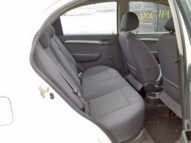 KL1TD56627B124738 - 2007 CHEVROLET AVEO BASE შავი ფოტო 6